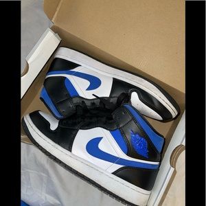 Racer blue mid top Jordan 1s